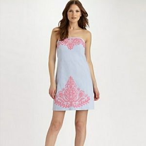 Lilly Pulitzer Bowen Embroidered Seersucker Dress